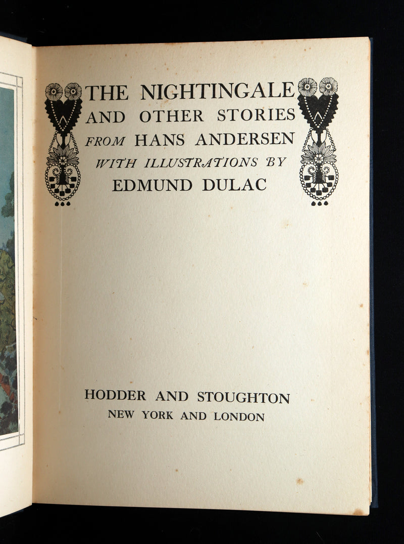 1911 Rare First Edition - Andersen's Nightingale Illustrated By Edmund Dulac