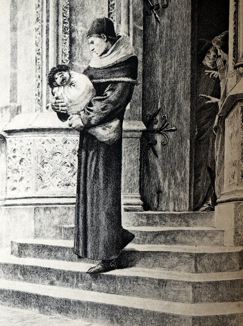 1888 Rare Victorian Book set - Victor Hugo's Hunchback of Notre-Dame, Gothic