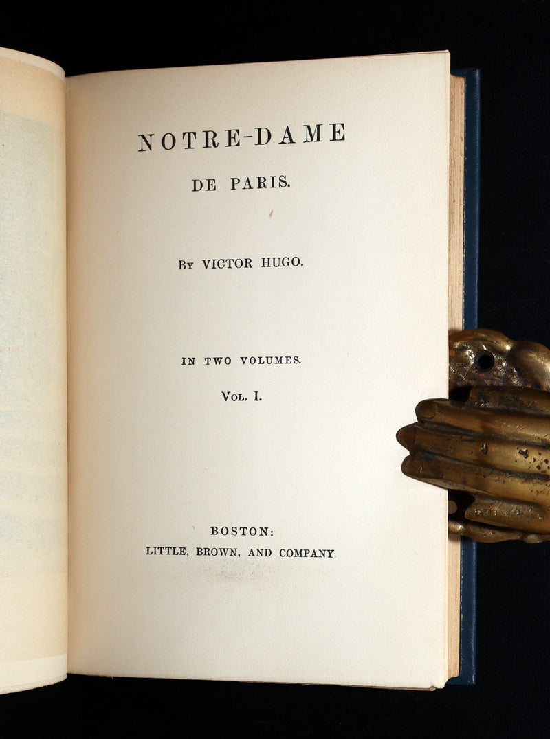 1888 Rare Victorian Book set - Victor Hugo's Hunchback of Notre-Dame, Gothic