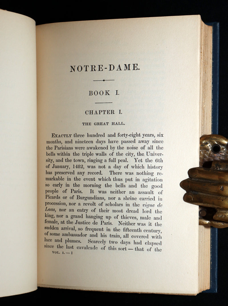 1888 Rare Victorian Book set - Victor Hugo's Hunchback of Notre-Dame, Gothic