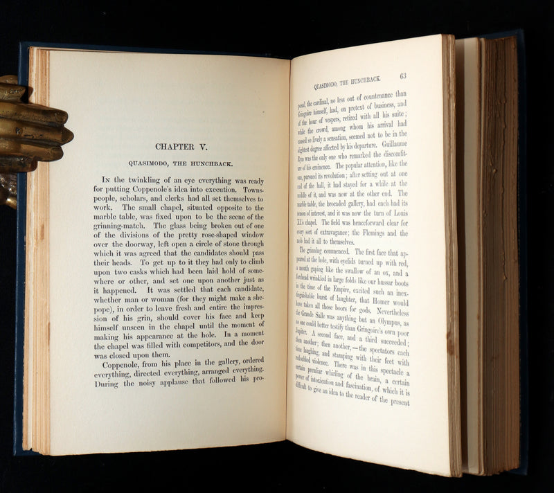 1888 Rare Victorian Book set - Victor Hugo's Hunchback of Notre-Dame, Gothic