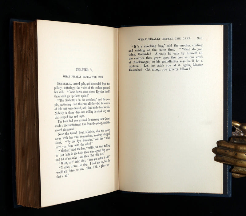 1888 Rare Victorian Book set - Victor Hugo's Hunchback of Notre-Dame, Gothic