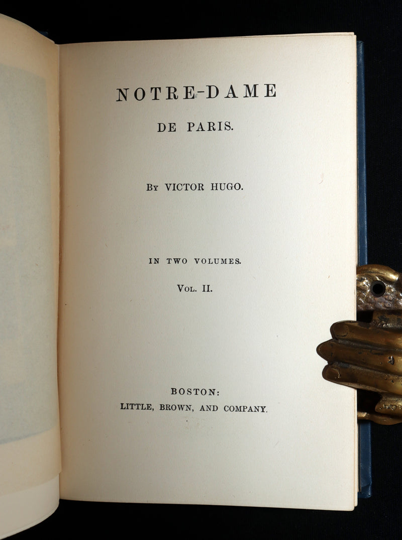 1888 Rare Victorian Book set - Victor Hugo's Hunchback of Notre-Dame, Gothic