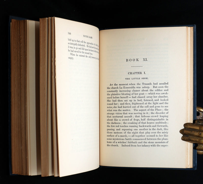 1888 Rare Victorian Book set - Victor Hugo's Hunchback of Notre-Dame, Gothic