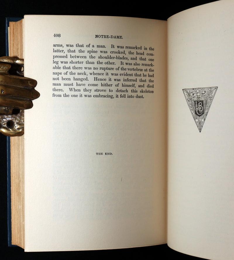 1888 Rare Victorian Book set - Victor Hugo's Hunchback of Notre-Dame, Gothic