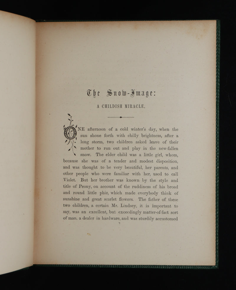1864 Rare book- The Snow-Image, A Childish Miracle by Nathaniel Hawthorne.