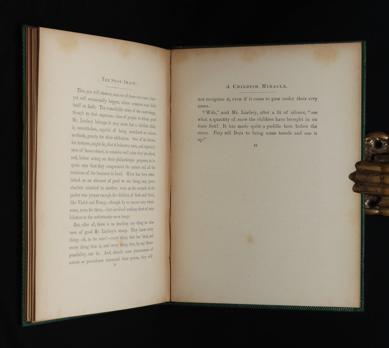 1864 Rare book- The Snow-Image, A Childish Miracle by Nathaniel Hawthorne.