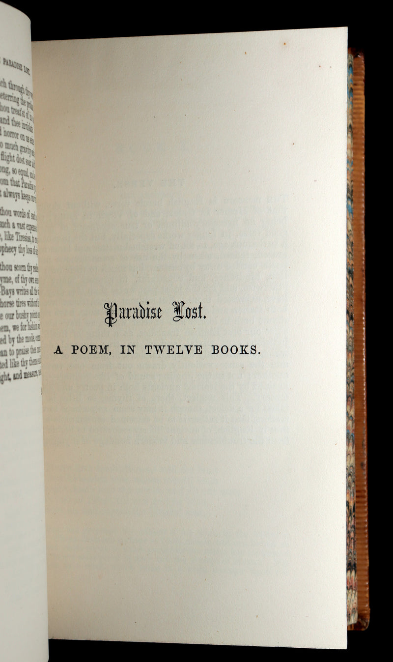 1858 Rare Book - Paradise Lost, Paradise Regained, Poetical Works of John Milton
