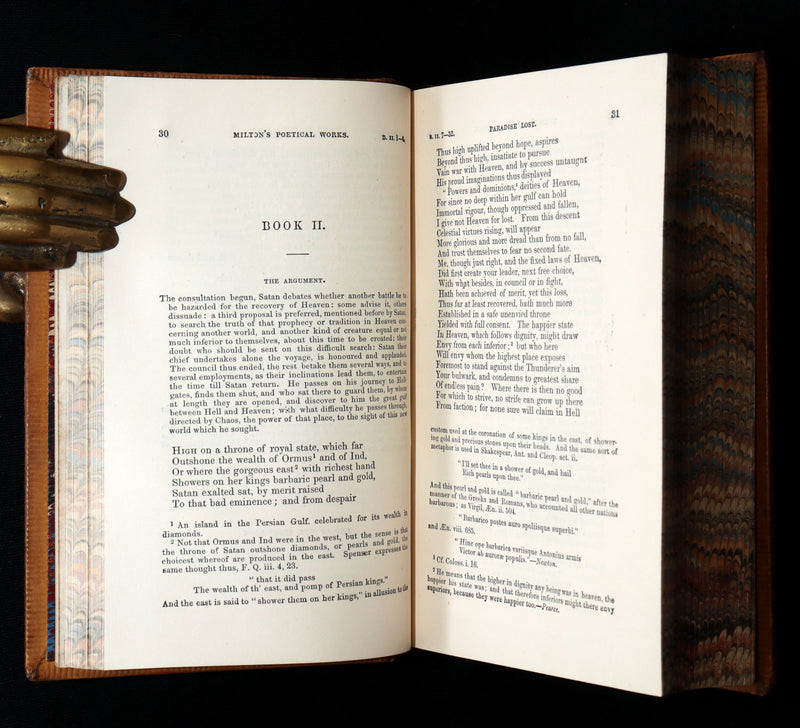 1858 Rare Book - Paradise Lost, Paradise Regained, Poetical Works of John Milton