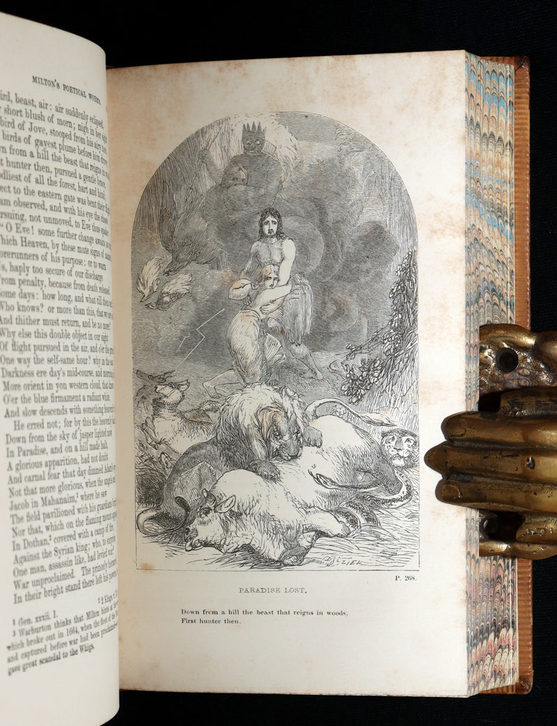 1858 Rare Book - Paradise Lost, Paradise Regained, Poetical Works of John Milton