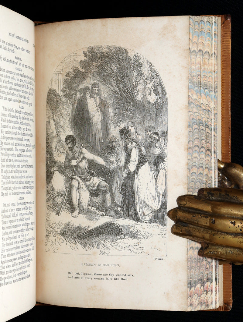 1858 Rare Book - Paradise Lost, Paradise Regained, Poetical Works of John Milton