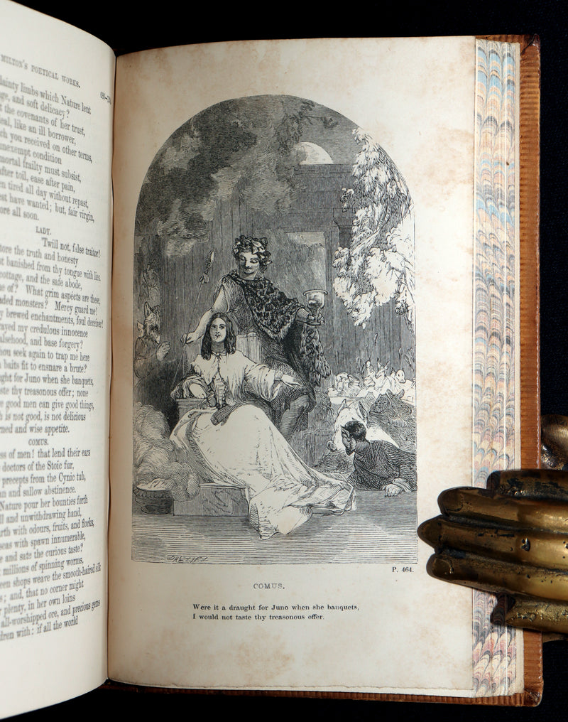 1858 Rare Book - Paradise Lost, Paradise Regained, Poetical Works of John Milton