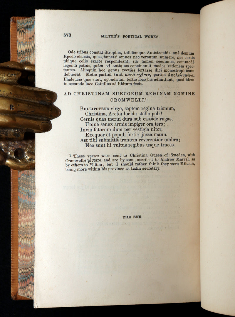 1858 Rare Book - Paradise Lost, Paradise Regained, Poetical Works of John Milton
