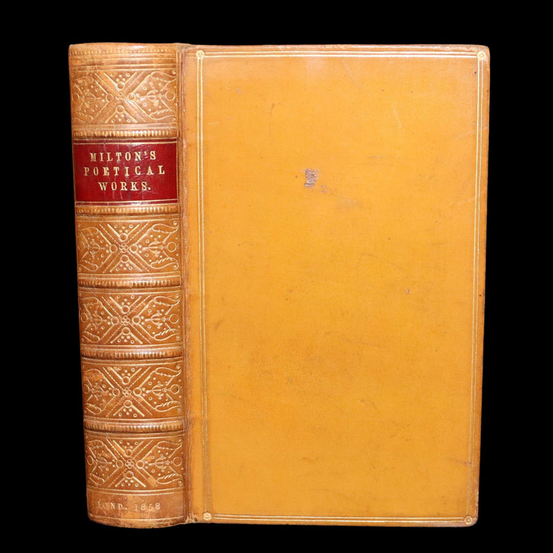 1858 Rare Book - Paradise Lost, Paradise Regained, Poetical Works of John Milton