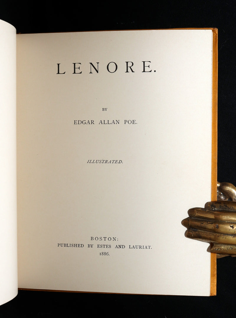 1886 Scarce First Henry Sandham Illustrated Edition - Lenore by Edgar Allan Poe