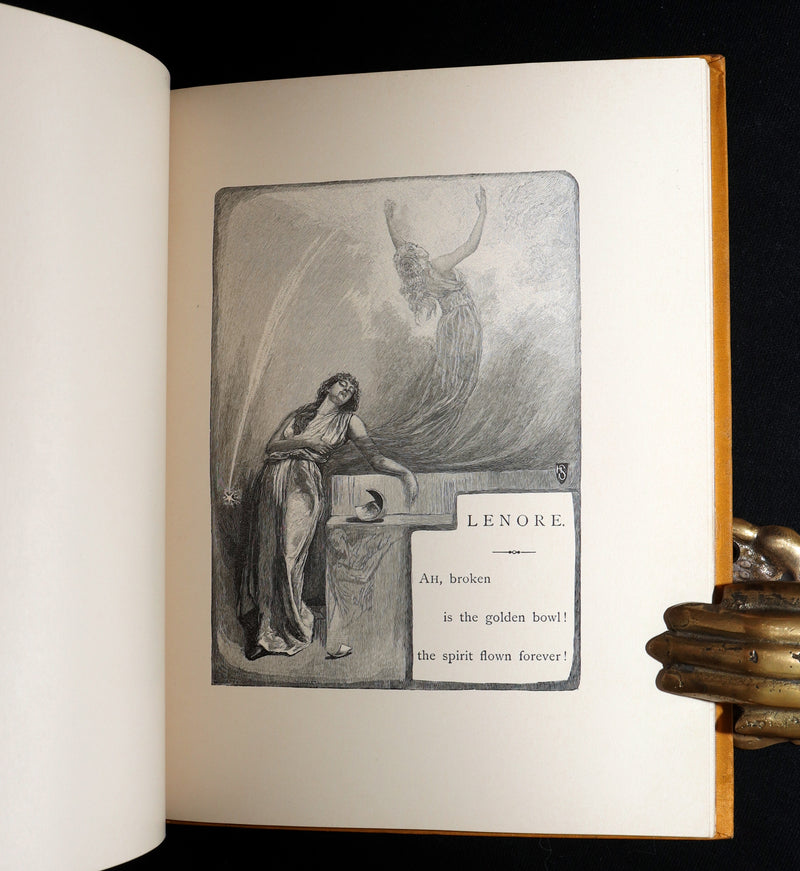 1886 Scarce First Henry Sandham Illustrated Edition - Lenore by Edgar Allan Poe