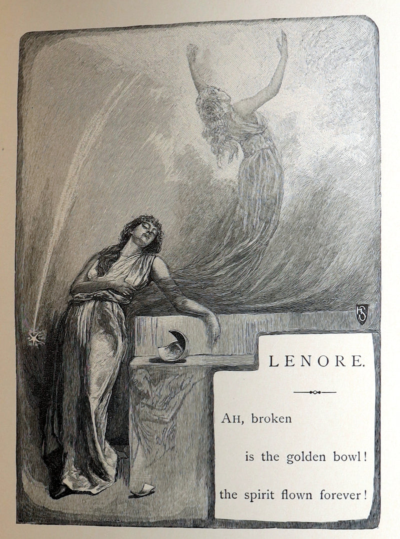 1886 Scarce First Henry Sandham Illustrated Edition - Lenore by Edgar Allan Poe