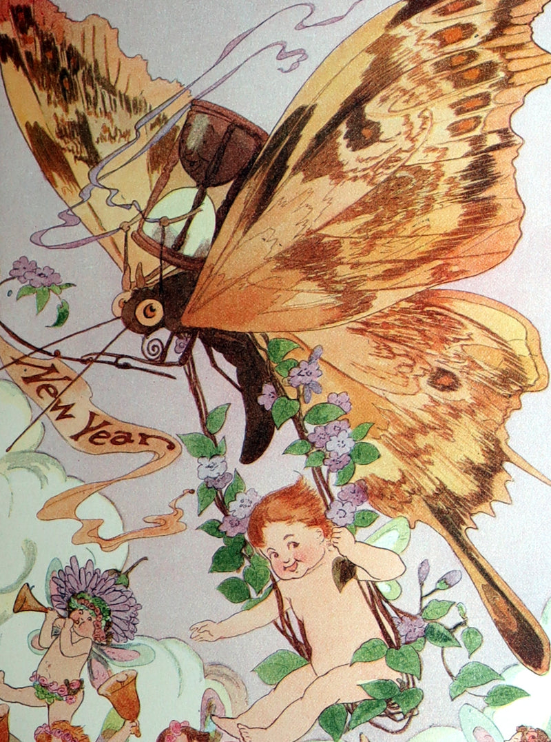 1914 Rare First Edition - A Year with the Fairies illustrated by Marion T. Ross