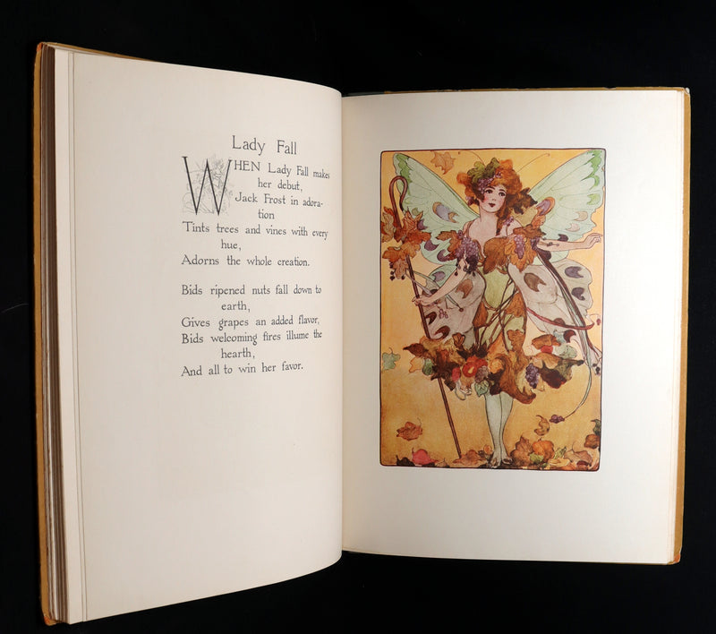1914 Rare First Edition - A Year with the Fairies illustrated by Marion T. Ross