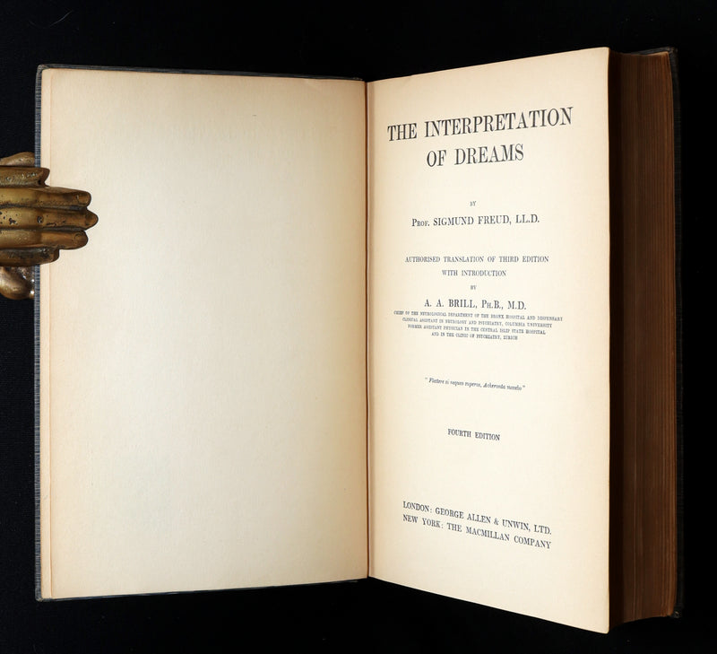1915 Rare Psychoanalysis Book - The Interpretation of Dreams by Sigmund Freud