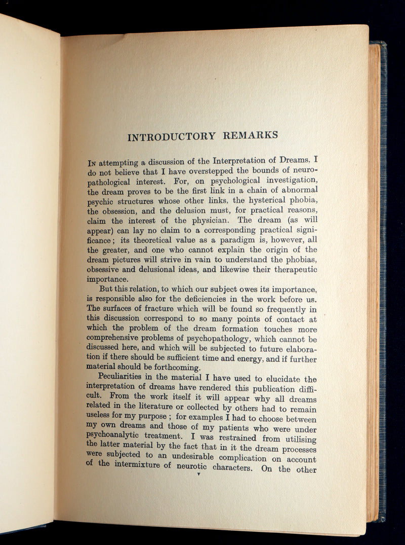 1915 Rare Psychoanalysis Book - The Interpretation of Dreams by Sigmund Freud