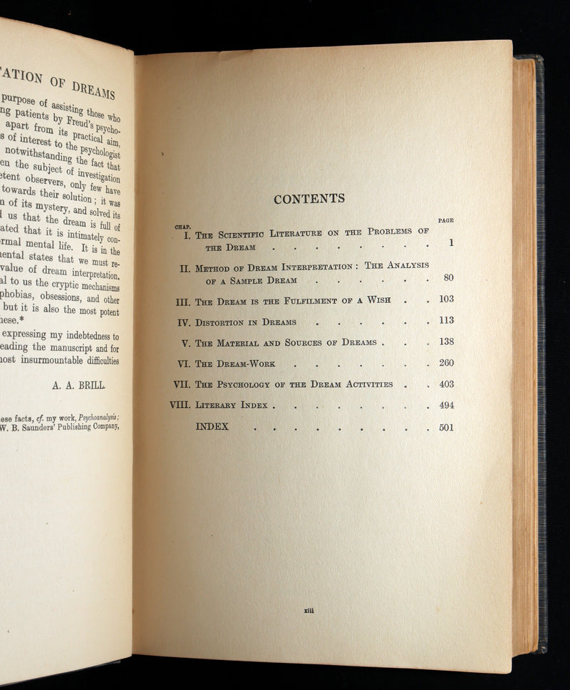 1915 Rare Psychoanalysis Book - The Interpretation of Dreams by Sigmund Freud