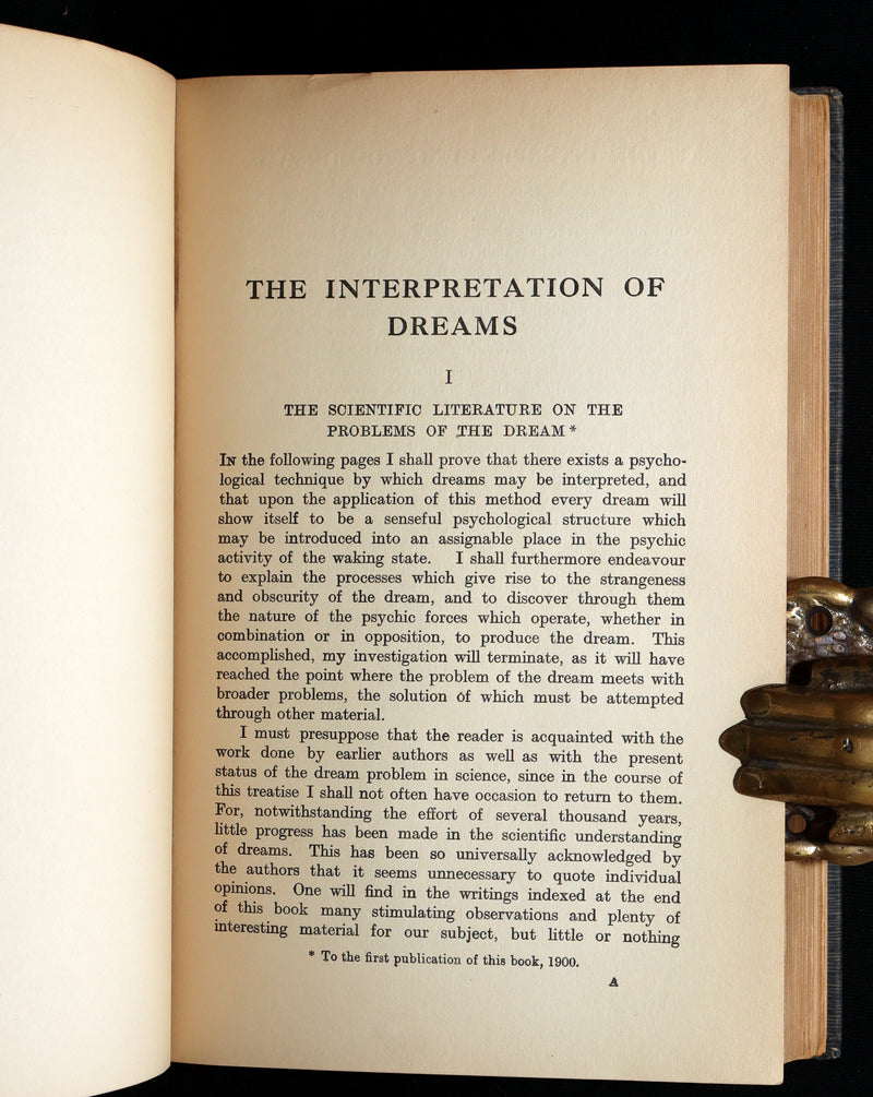 1915 Rare Psychoanalysis Book - The Interpretation of Dreams by Sigmund Freud