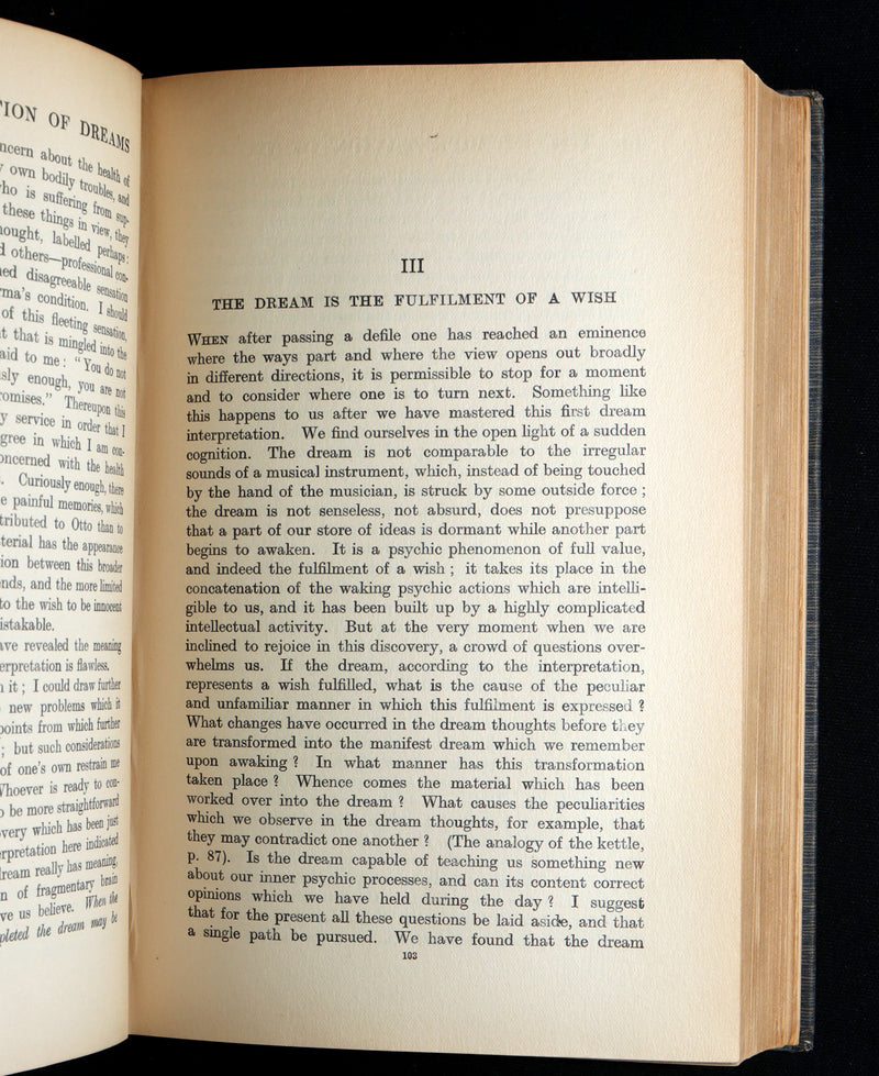 1915 Rare Psychoanalysis Book - The Interpretation of Dreams by Sigmund Freud