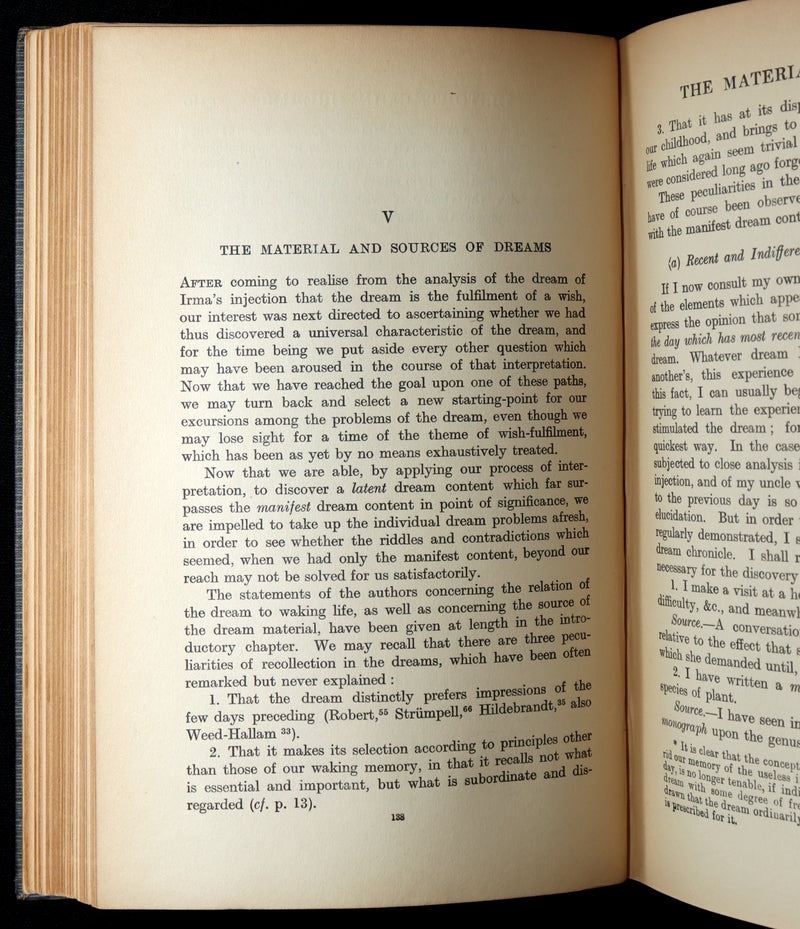 1915 Rare Psychoanalysis Book - The Interpretation of Dreams by Sigmund Freud