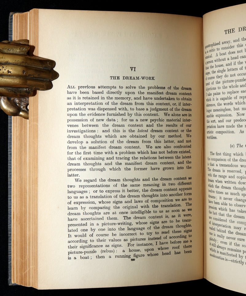 1915 Rare Psychoanalysis Book - The Interpretation of Dreams by Sigmund Freud
