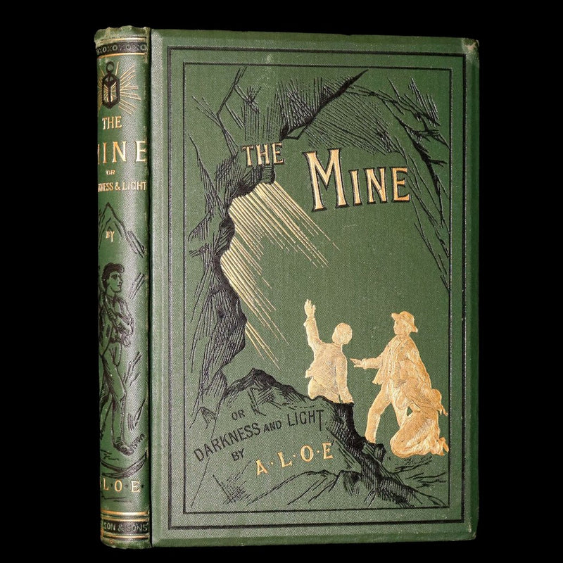 1878 Rare Victorian Book - The Mine, or Darkness and Light by A.L.O.E.