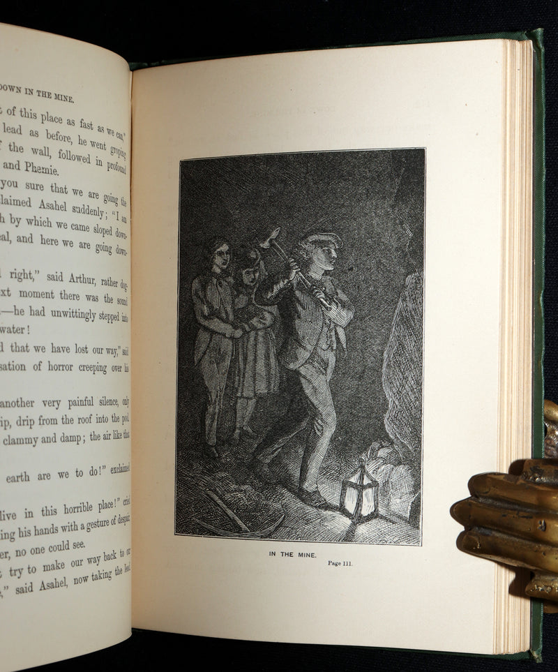 1878 Rare Victorian Book - The Mine, or Darkness and Light by A.L.O.E.