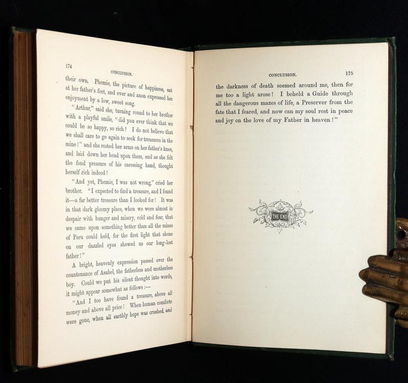 1878 Rare Victorian Book - The Mine, or Darkness and Light by A.L.O.E.