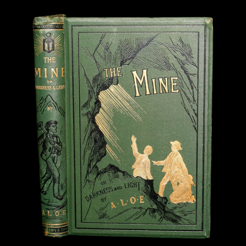 1878 Rare Victorian Book - The Mine, or Darkness and Light by A.L.O.E.