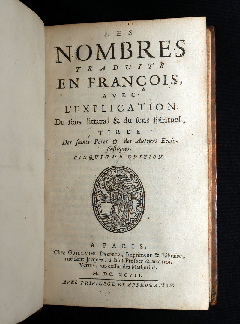 1697 Latin French Bible - The Book of Numbers, Les Nombres by Le Maistre de Sacy