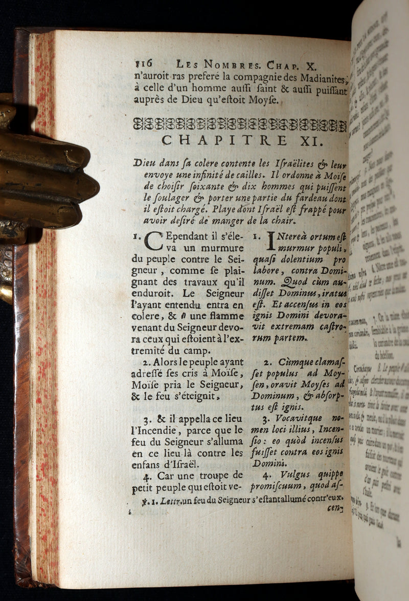 1697 Latin French Bible - The Book of Numbers, Les Nombres by Le Maistre de Sacy