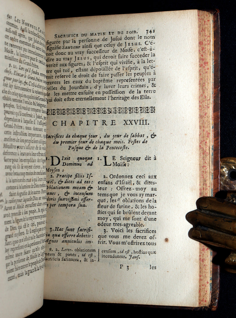 1697 Latin French Bible - The Book of Numbers, Les Nombres by Le Maistre de Sacy