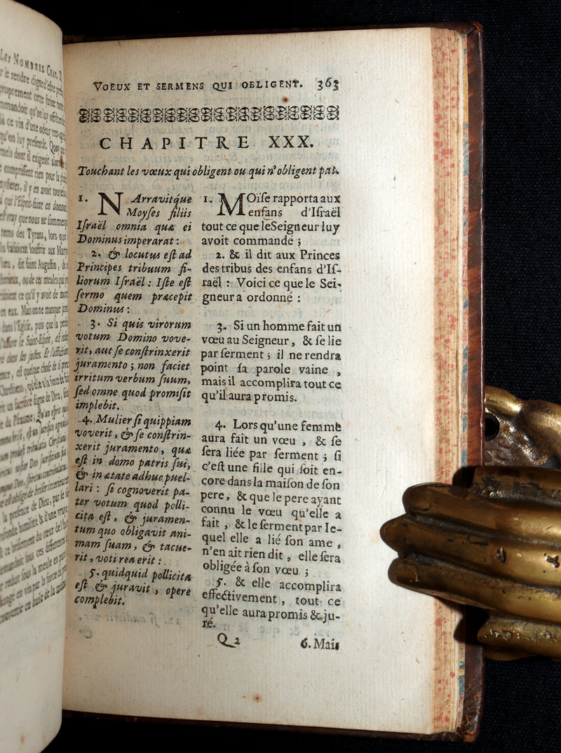 1697 Latin French Bible - The Book of Numbers, Les Nombres by Le Maistre de Sacy