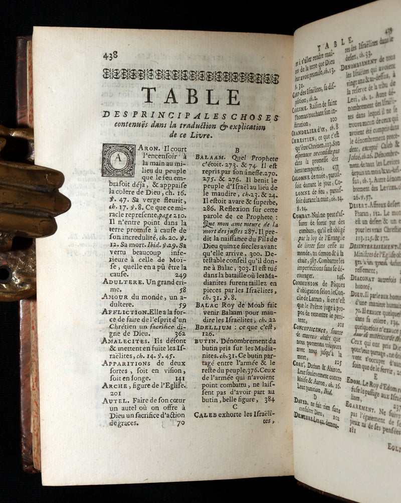 1697 Latin French Bible - The Book of Numbers, Les Nombres by Le Maistre de Sacy