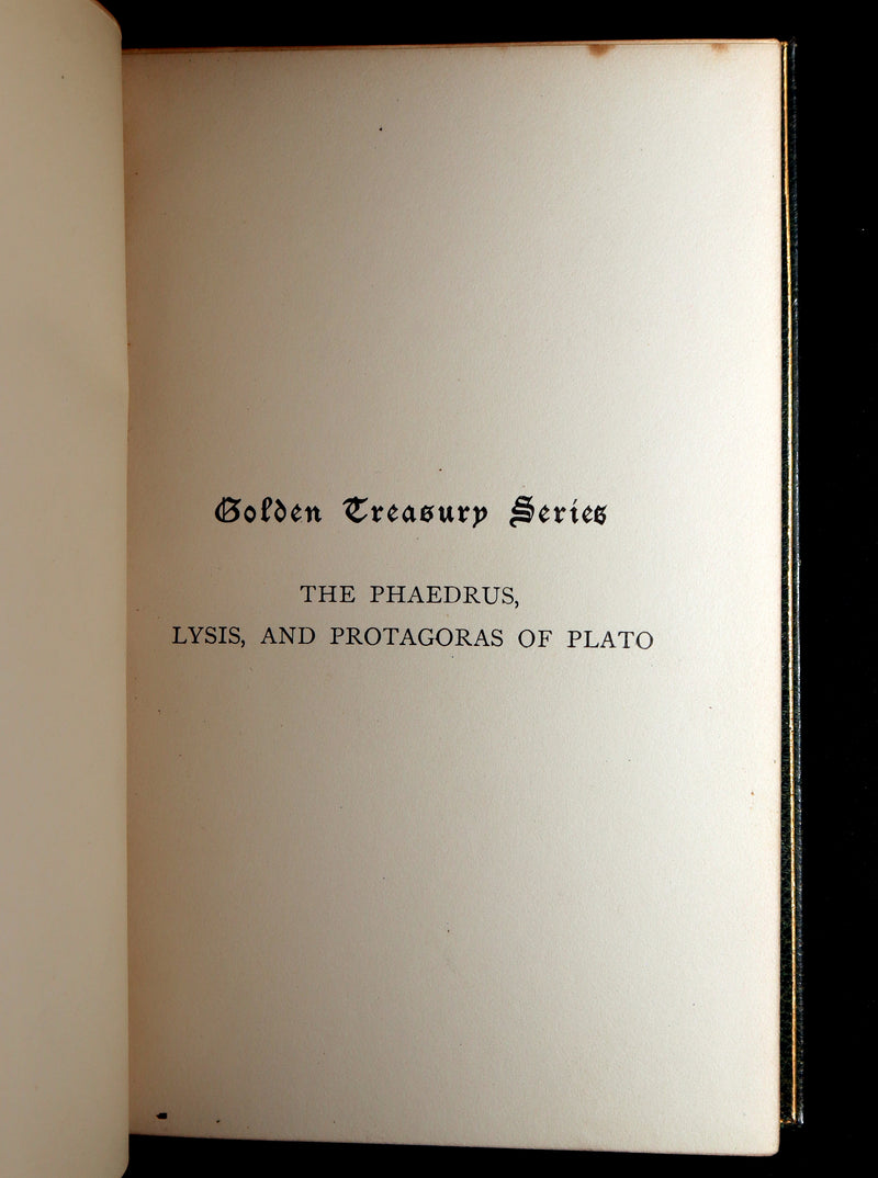 1900 Rare Book bound by Bayntun - The Phaedrus, Lysis, and Protagoras of Plato