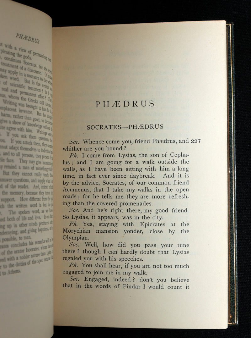 1900 Rare Book bound by Bayntun - The Phaedrus, Lysis, and Protagoras of Plato