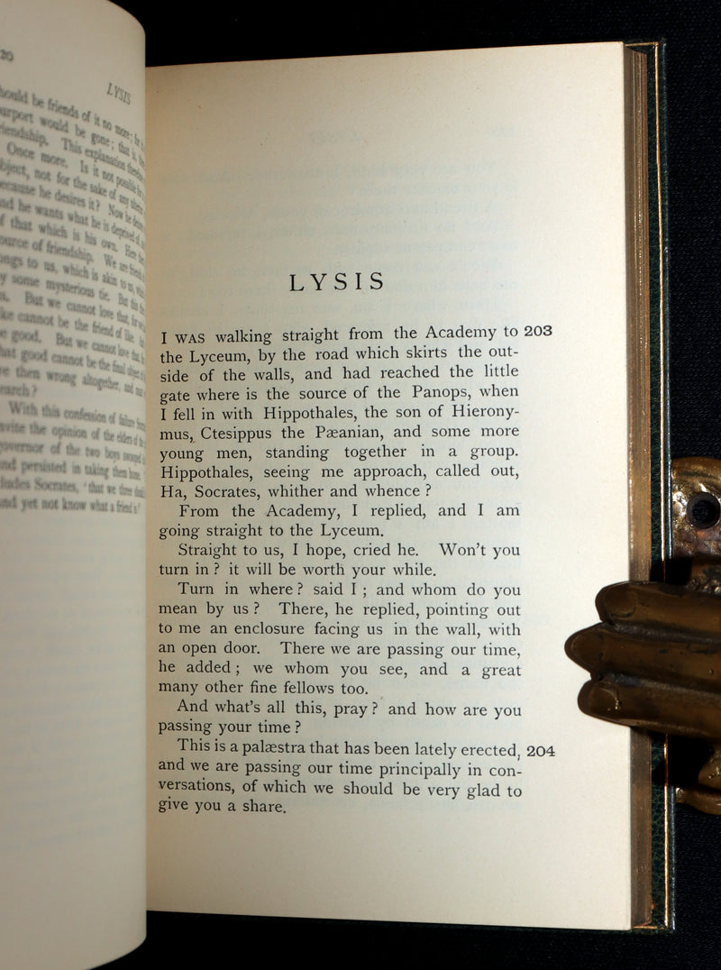 1900 Rare Book bound by Bayntun - The Phaedrus, Lysis, and Protagoras of Plato