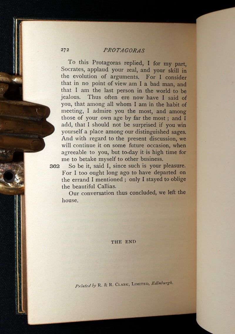 1900 Rare Book bound by Bayntun - The Phaedrus, Lysis, and Protagoras of Plato