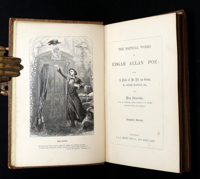 1860 Rare book - The Poetical Works of Edgar Allan Poe, Illustrated