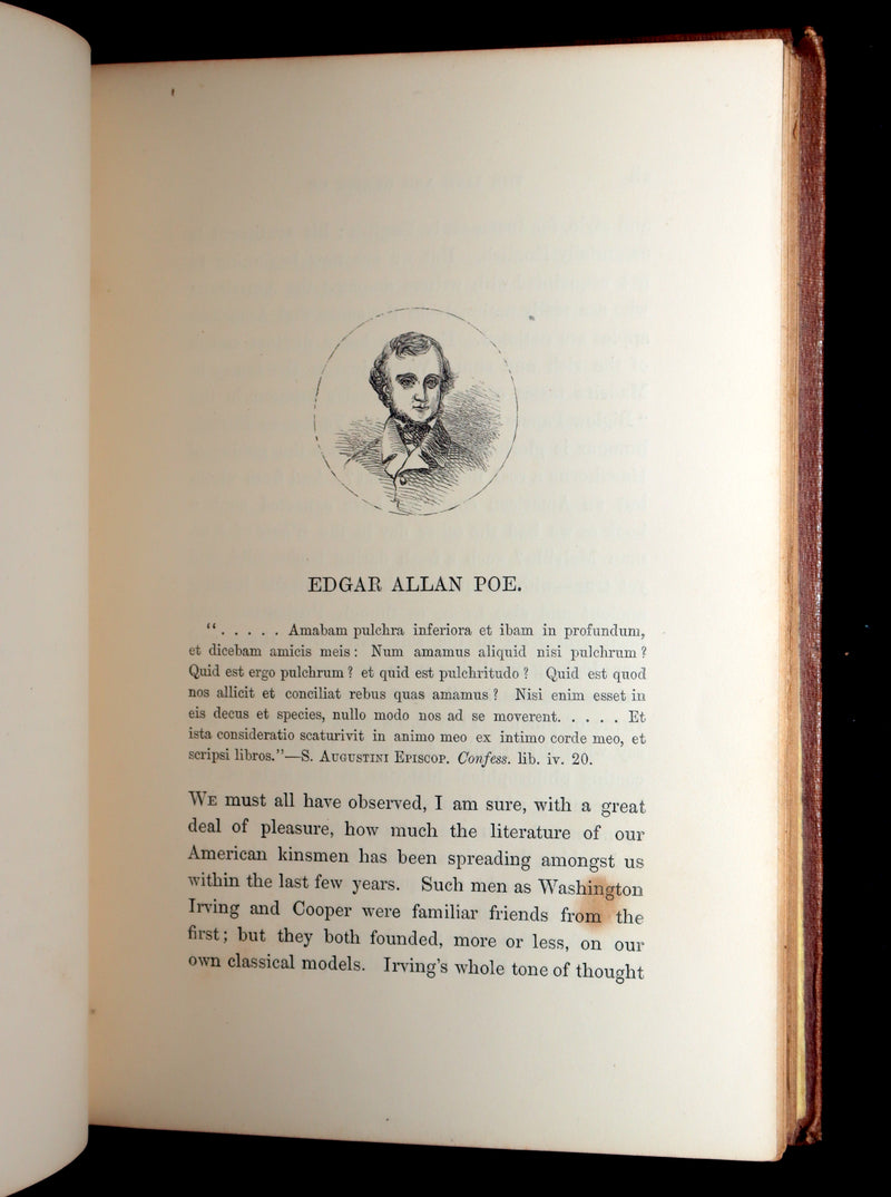 1860 Rare book - The Poetical Works of Edgar Allan Poe, Illustrated