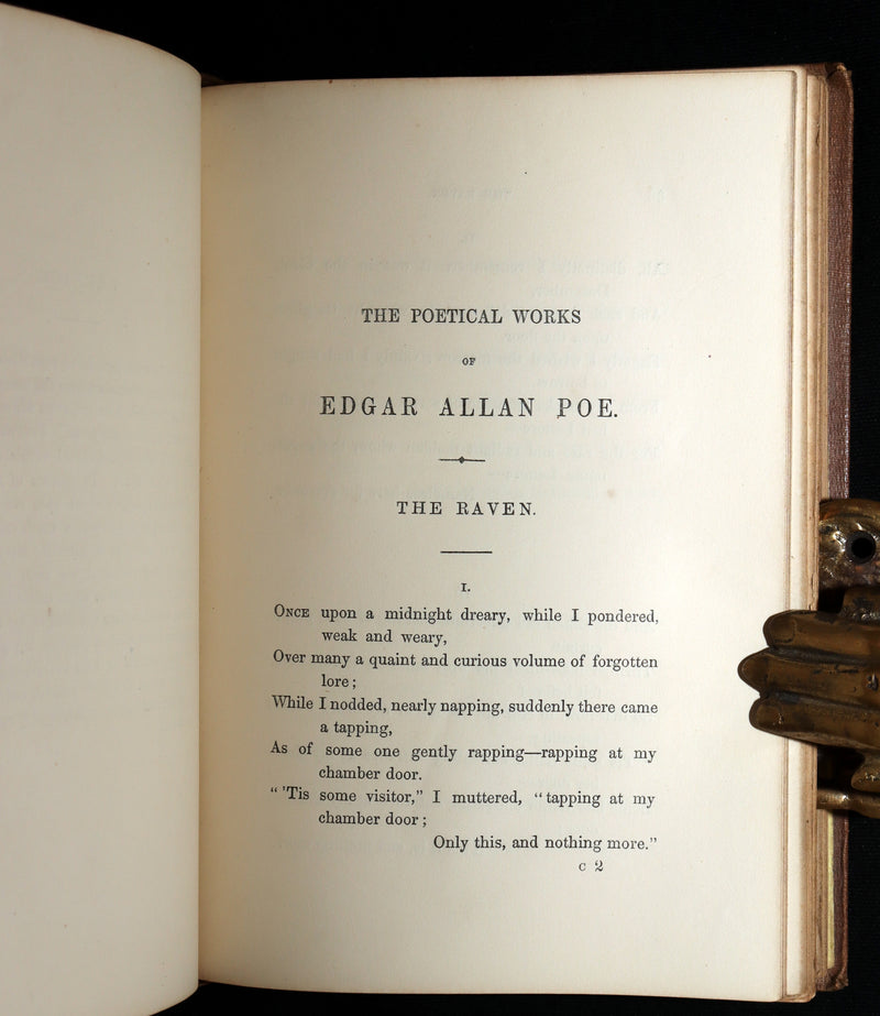 1860 Rare book - The Poetical Works of Edgar Allan Poe, Illustrated