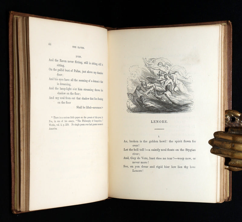 1860 Rare book - The Poetical Works of Edgar Allan Poe, Illustrated