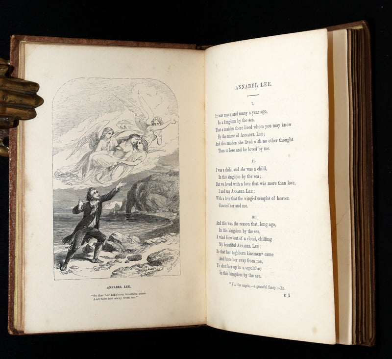 1860 Rare book - The Poetical Works of Edgar Allan Poe, Illustrated