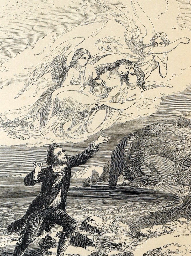 1860 Rare book - The Poetical Works of Edgar Allan Poe, Illustrated