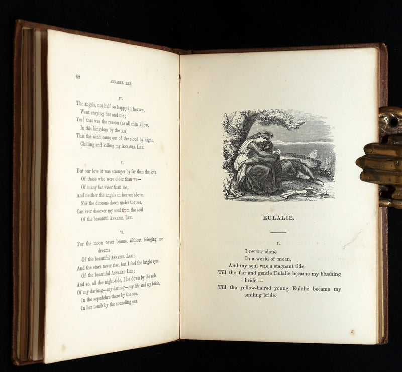 1860 Rare book - The Poetical Works of Edgar Allan Poe, Illustrated
